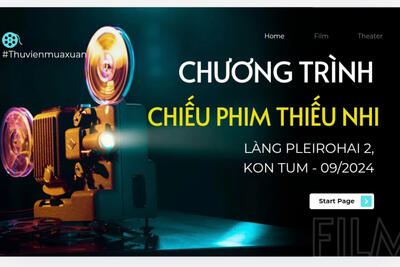 Đoàn phường phối hợp với Câu lạc bộ sách Kon Tum tổ chức chiếu phim thiếu nhi cho trẻ em tại nhà rông Thôn Plei Rơhai 2, Phường Lê Lợi.